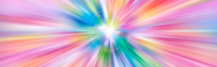 Colorful rays of light explosion